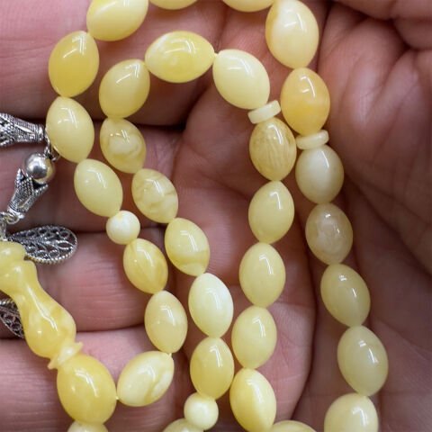 Kaliningrad Damla Kehribar Beyzi Tespih 6,5*9 (mm)