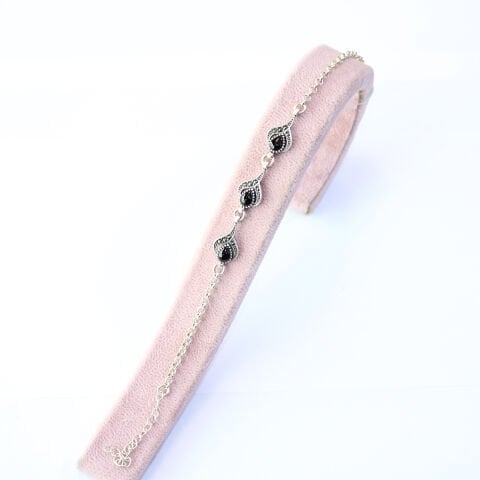 Oltu Taşı Markazit Gümüş Bileklik Model - 16