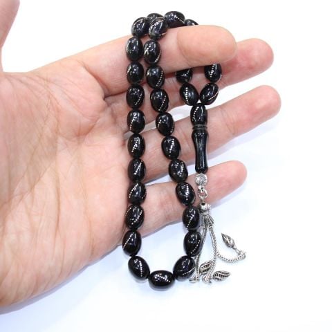 Burgu İşleme Oltu Taşı Beyzi Kesim 8*11 (mm)