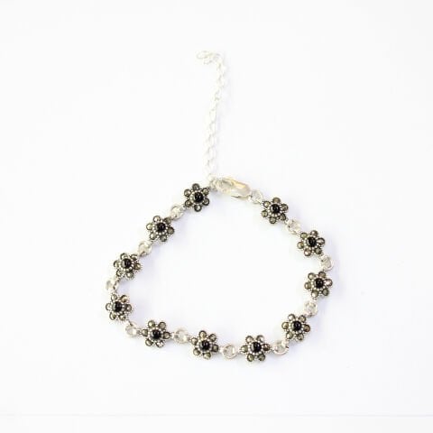 Oltu Taşı Markazit Gümüş Bileklik Model - 18