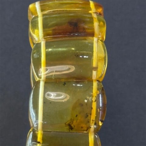 Haşere Fosilli Kaliningrad Damla Kehribar Bileklik 16 (gr)