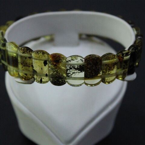 Toprak Fosilli Kaliningrad Damla Kehribar Rolex Bileklik 9 (gr)