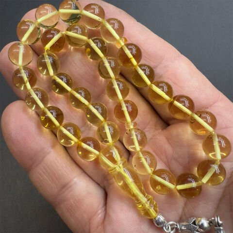 Şeffaf Kaliningrad Damla Kehribar Tespih 8,5 (mm)