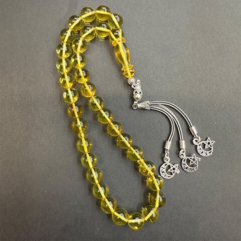 Şeffaf Kaliningrad Damla Kehribar Tespih 8,5 (mm)-1