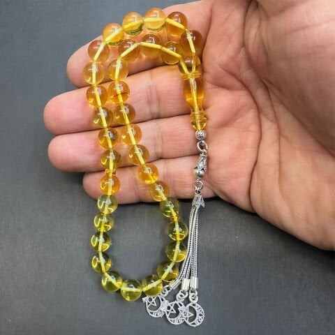 Şeffaf Kaliningrad Damla Kehribar Tespih 8,5 (mm)-1