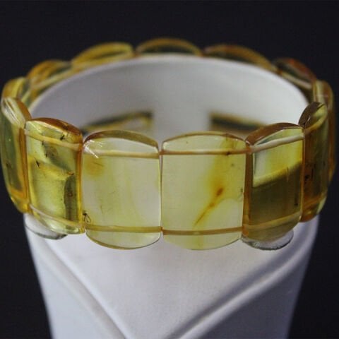 Haşere Fosilli Kaliningrad Damla Kehribar Bileklik 16 (gr)