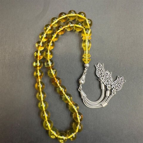 Şeffaf Kaliningrad Damla Kehribar Tespih 8,5 (mm)-2