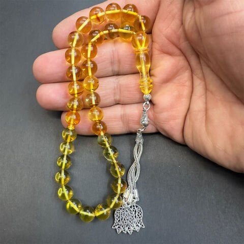 Şeffaf Kaliningrad Damla Kehribar Tespih 8,5 (mm)-2