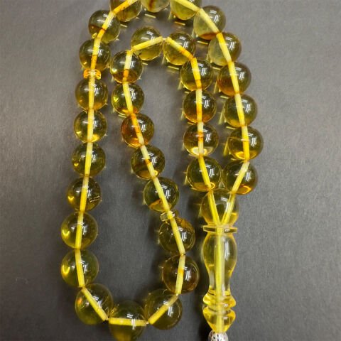 Şeffaf Kaliningrad Damla Kehribar Tespih 8,5 (mm)-2