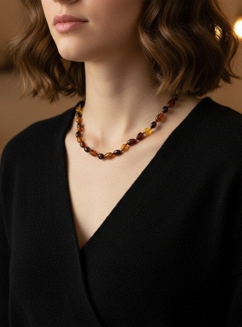 Kadın Kehribar Kolye