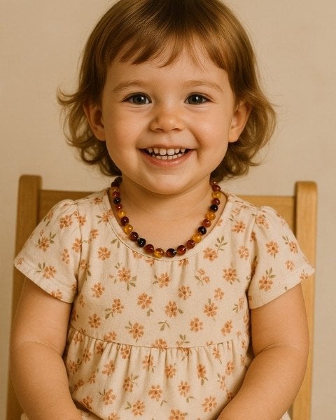 KEHRİBAR BEBEK KOLYE